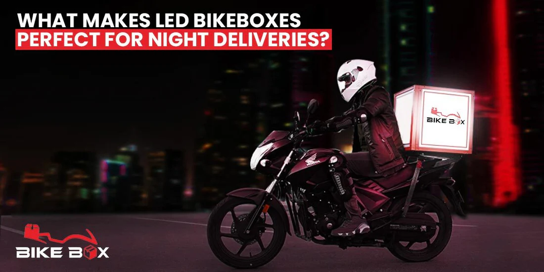 LED bike box night delivery